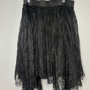 Allen B. By Allen Schwartz Black Lace Midi Skirt‎